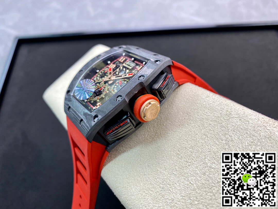 Richard Mille Replica RM011 1:1 Best Edition KV Factory V3 Red Rubber Strap