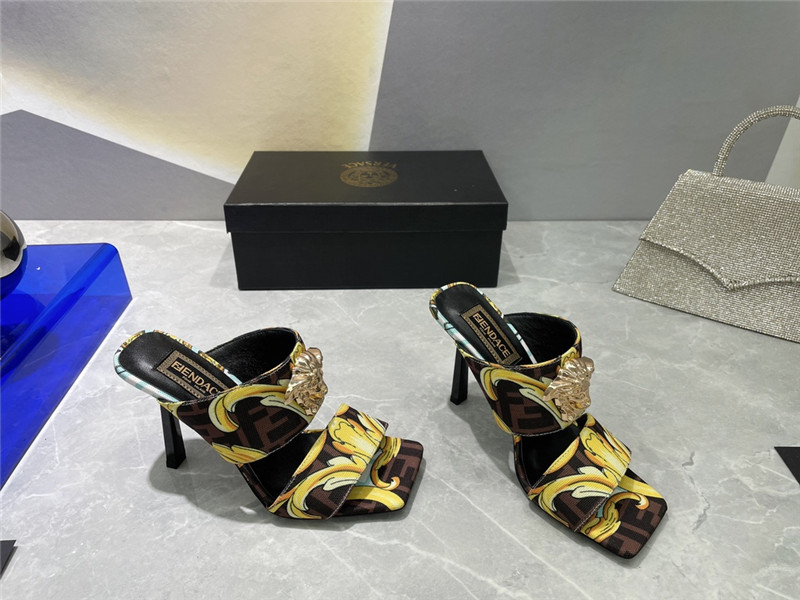 Best Replica versace fendi high heel slippers - Colareps