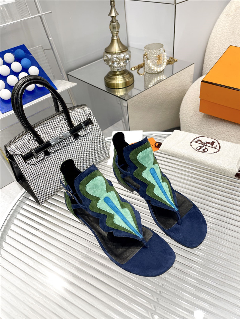 Best Replica Hermès color block sandals - Colareps