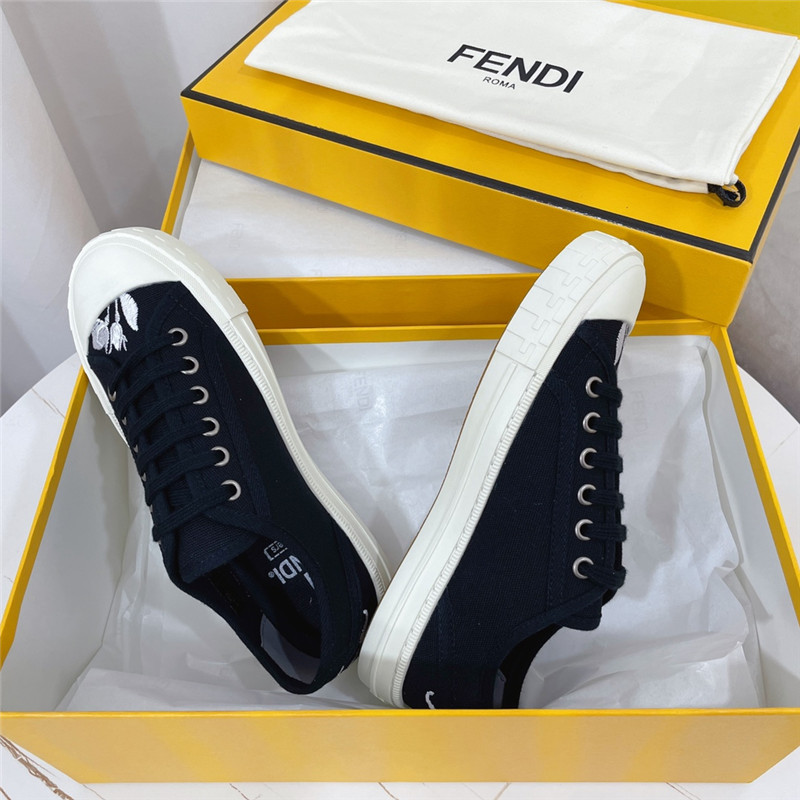Best Replica fendi Domino latest color matching canvas shoes - Colareps