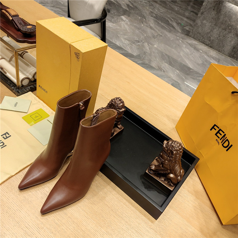 Best Replica fendi pointed toe high heel ankle boots - Colareps