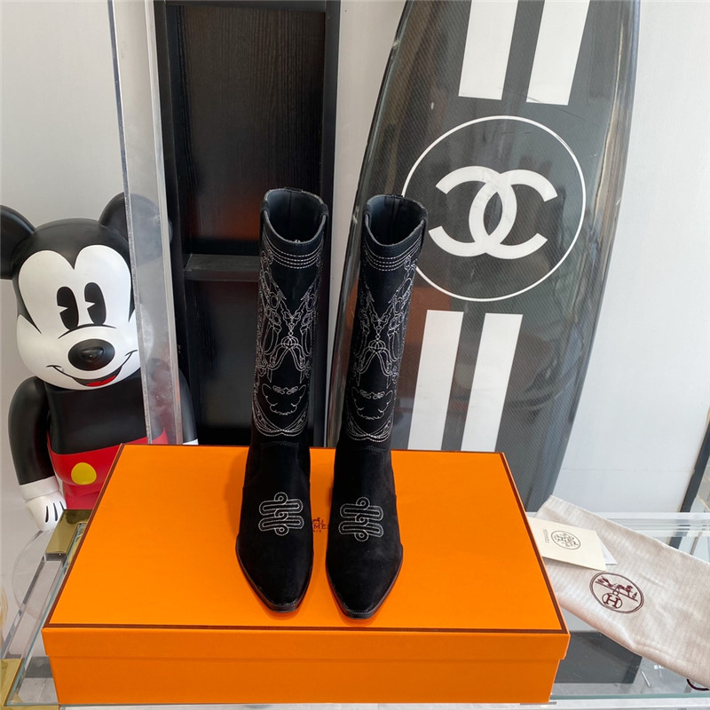 Best Replica hermes embroidered long boots - Colareps