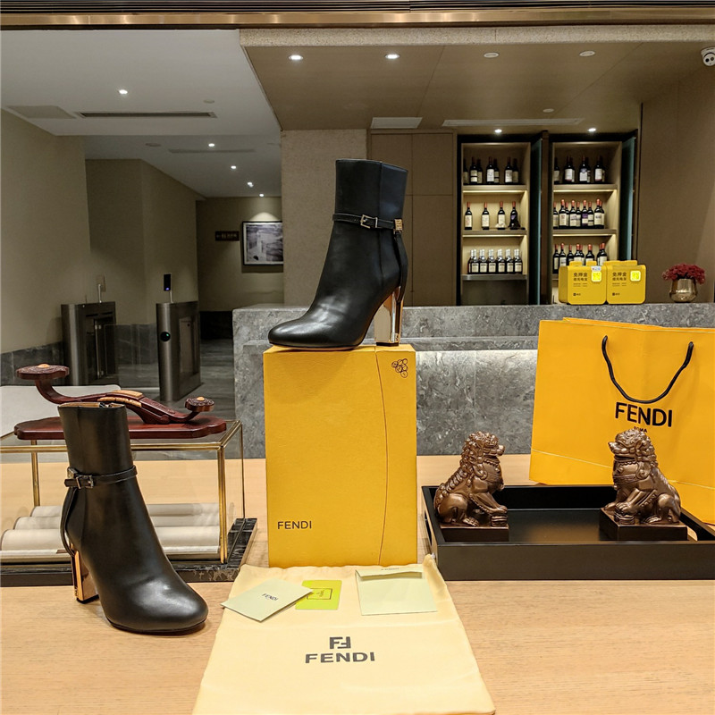 Best Replica fendi electroplated high heel ankle boots - Colareps