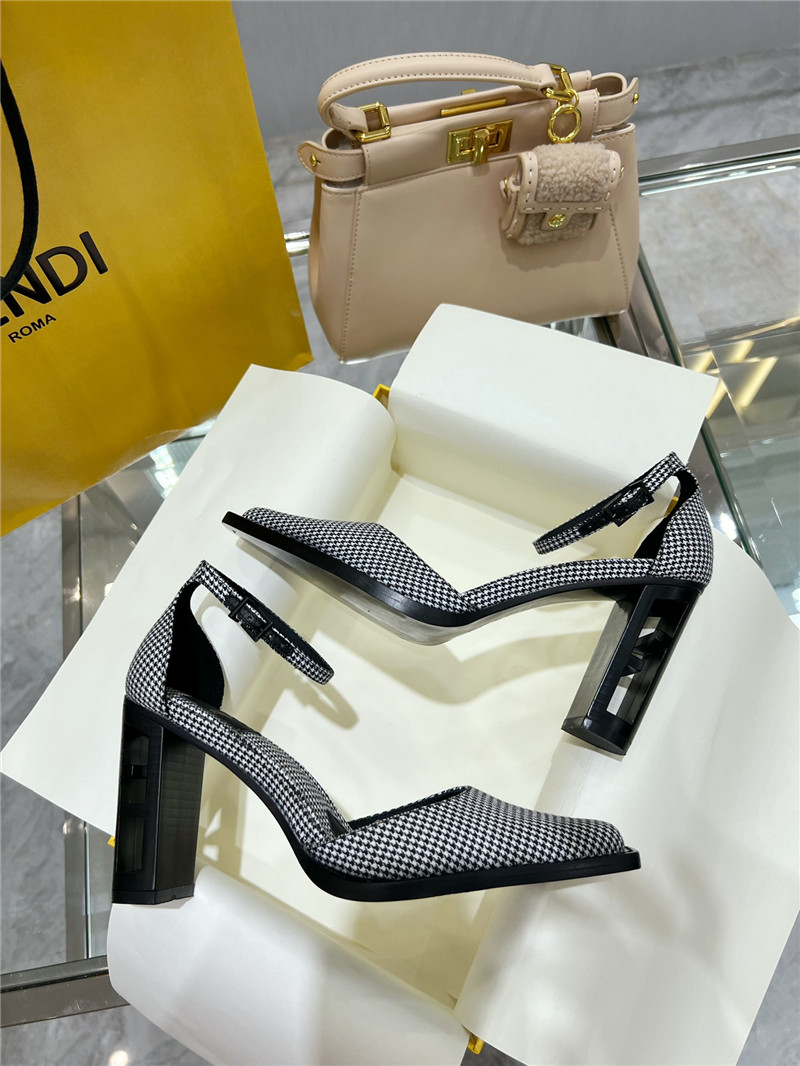 Best Replica fendi square toe FF hollow heel court shoes - Colareps