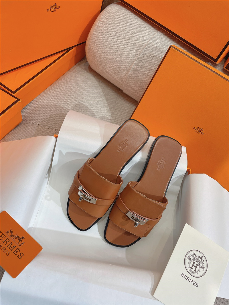 Best Replica Hermès new Giulia flat kelly buckle slippers - Colareps