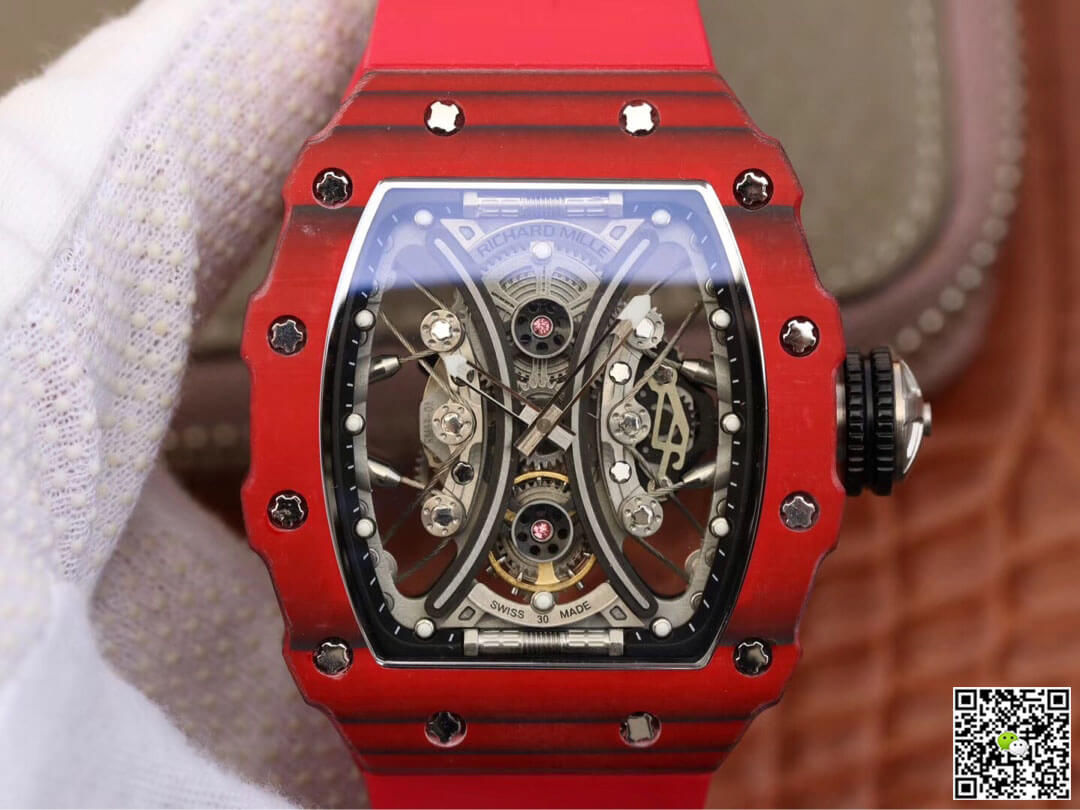 Best Replica Replica Richard Mille RM53-01 1:1 Best Edition KV Factory Red TPT Carbon Fiber - Colareps