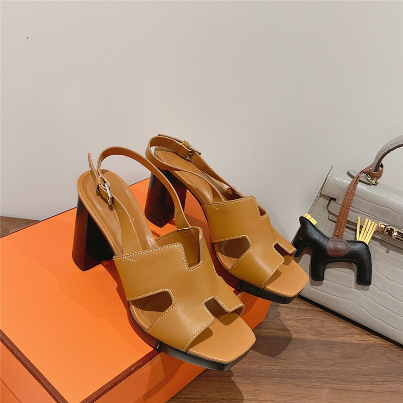 Best Replica Hermes Sandals Dupe chunky heel sandals - Colareps