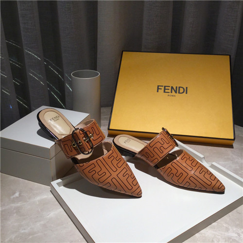 Best Replica fendi pointed toe wrap flat slippers - Colareps