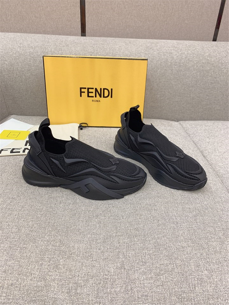 Best Replica fendi new Flow knitted sneakers - Colareps