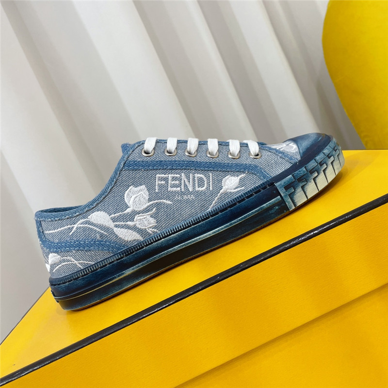 Best Replica fendi Domino latest color matching canvas shoes - Colareps