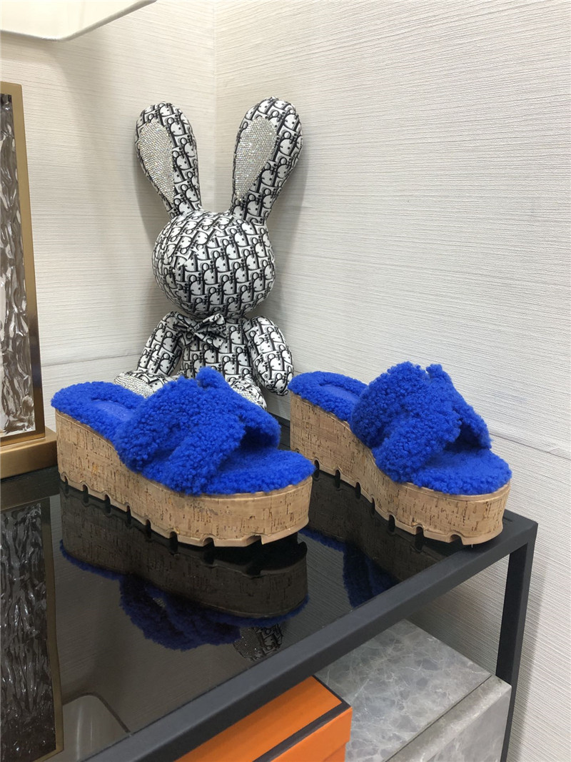 Best Replica Hermès Teddy Fur Slippers - Colareps