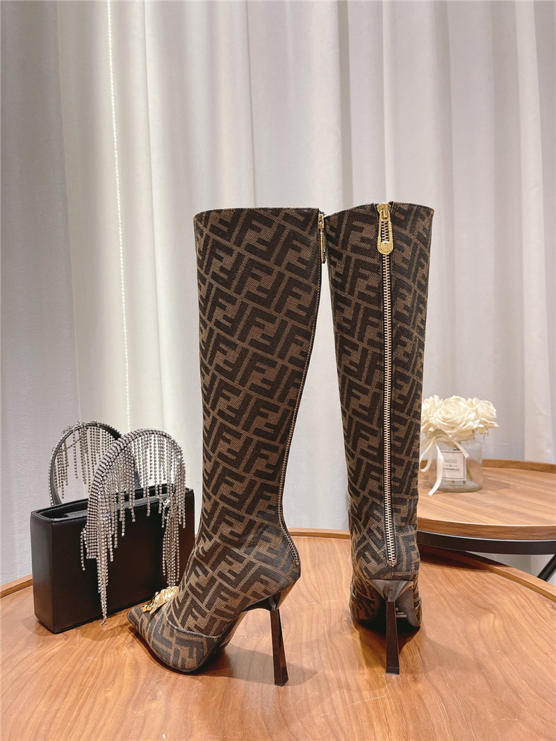 Best Replica Versace Fendace FF Jacquard Boots - Colareps