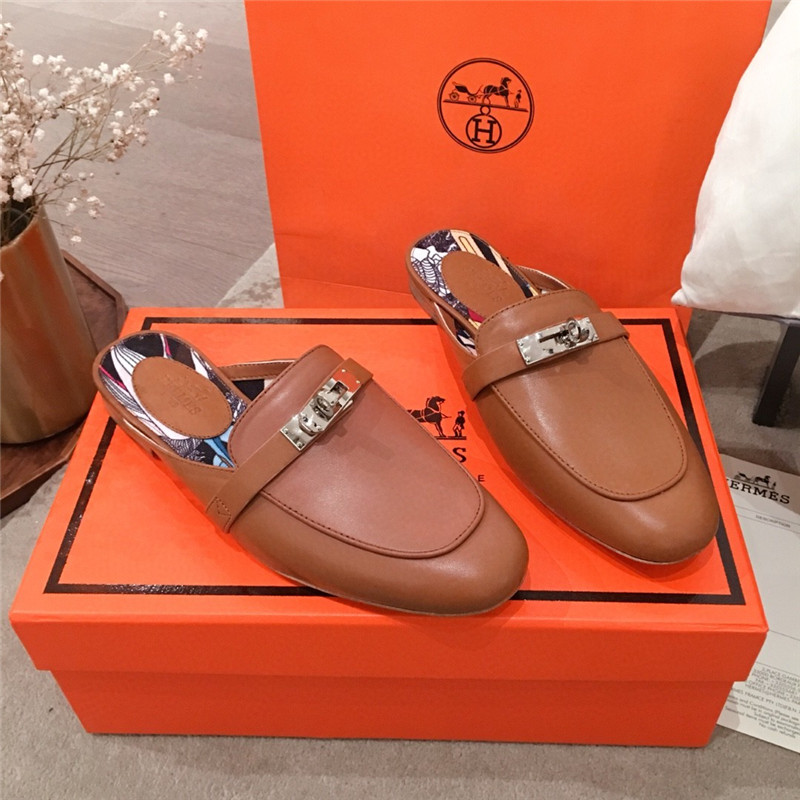 Best Replica Hermes Kelly Buckle Half Slip Shoes - Colareps