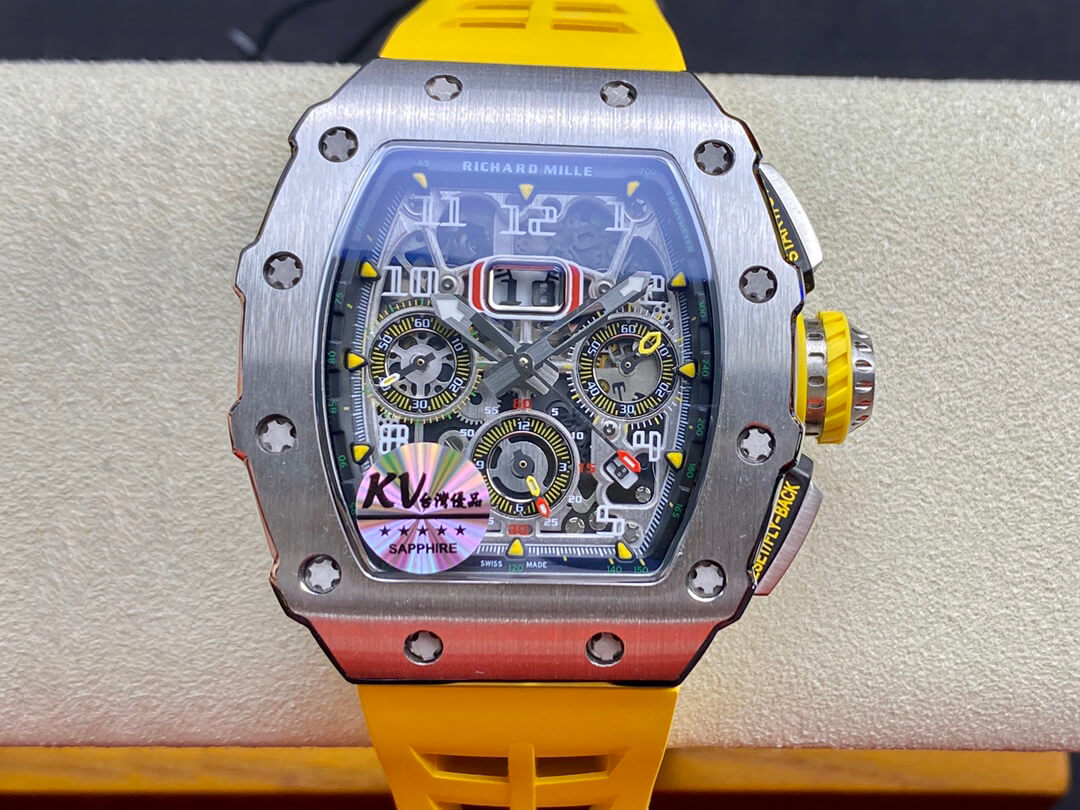 Replica Richard Mille RM011 FELIPE MASSA 1:1 Best Edition KV Factory Titanium Steel Case