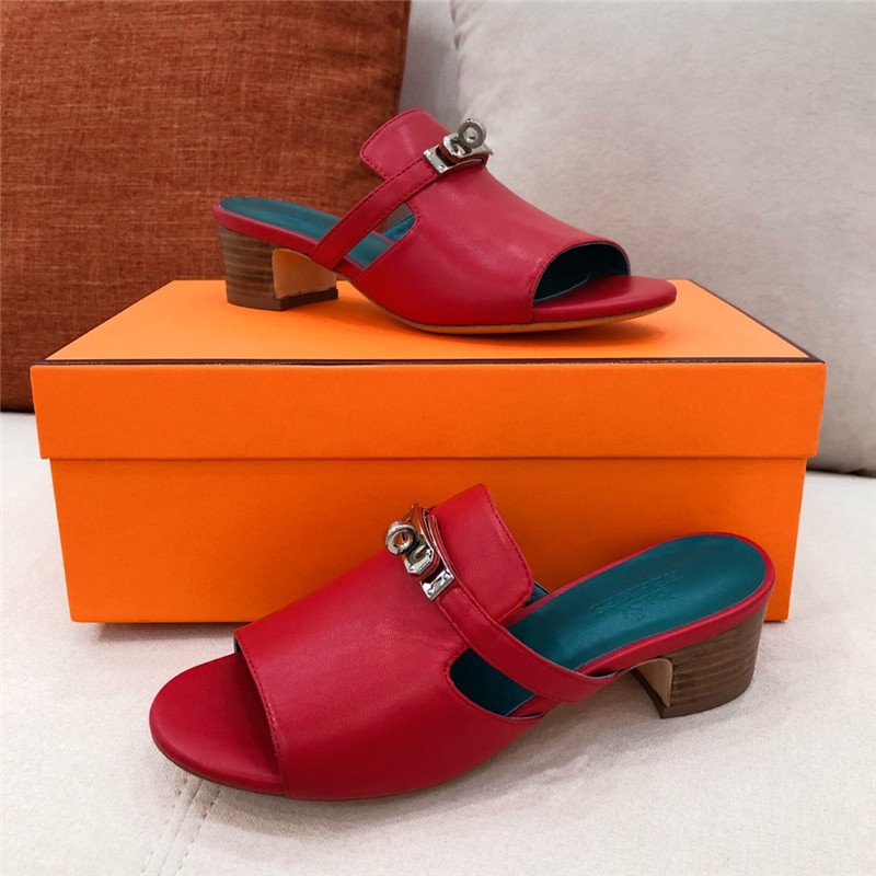 Best Replica Hermes Sandals Dupe chunky heel sandals - Colareps