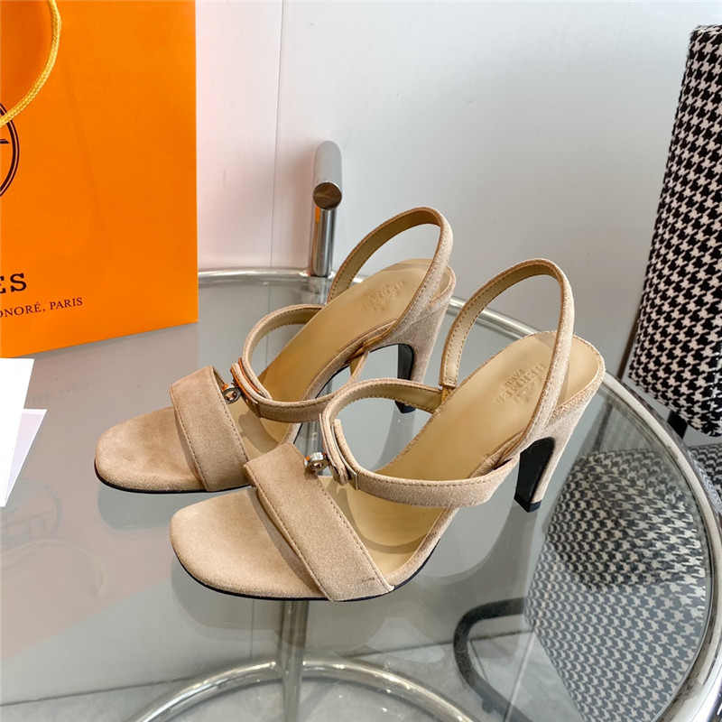 Best Replica Hermès Glamor Kelly buckle high-heeled sandals - Colareps