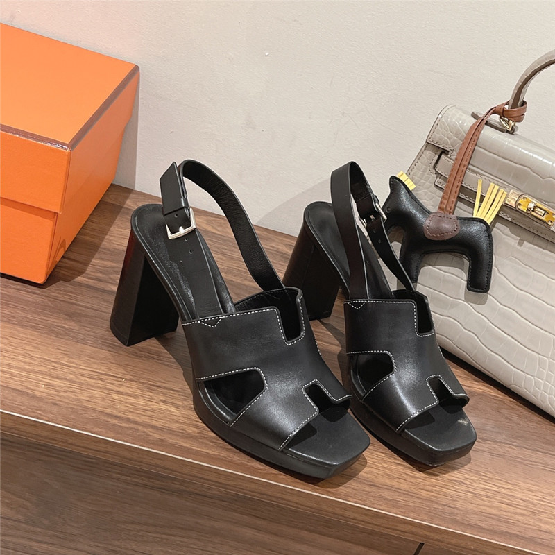 Best Replica Hermes Sandals Dupe chunky heel sandals - Colareps