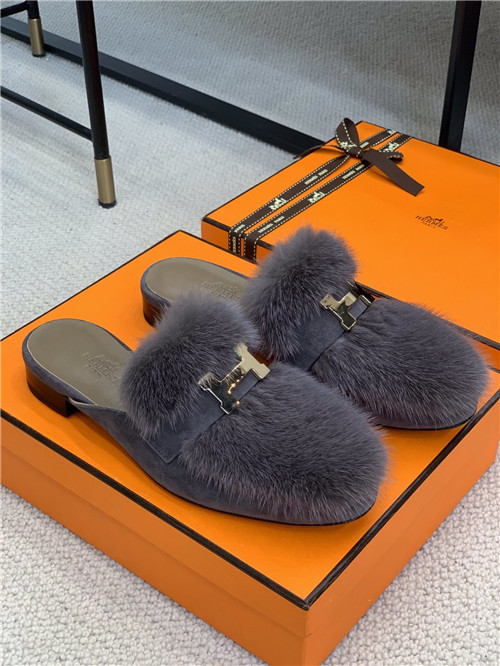 Best Replica hermes mink loafers slippers - Colareps