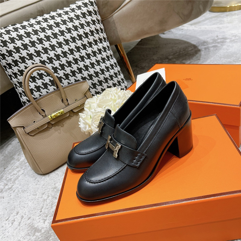 Best Replica hermes dauphine mid heel mules - Colareps