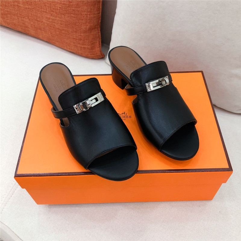 Best Replica Hermes Sandals Dupe chunky heel sandals - Colareps