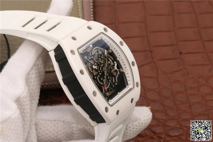 Replica Richard Mille RM055 1:1 Best Edition KV Factory Ceramic White Strap