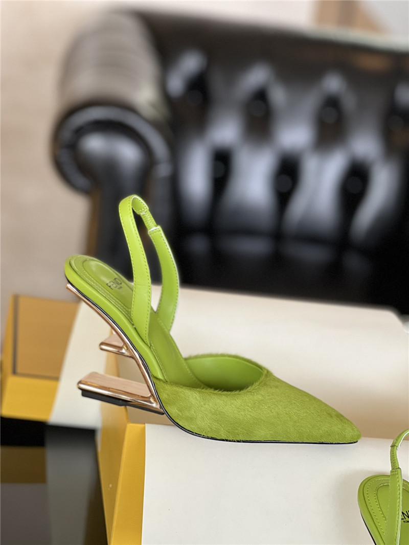 Best Replica fendi horsehair slingback high heels - Colareps