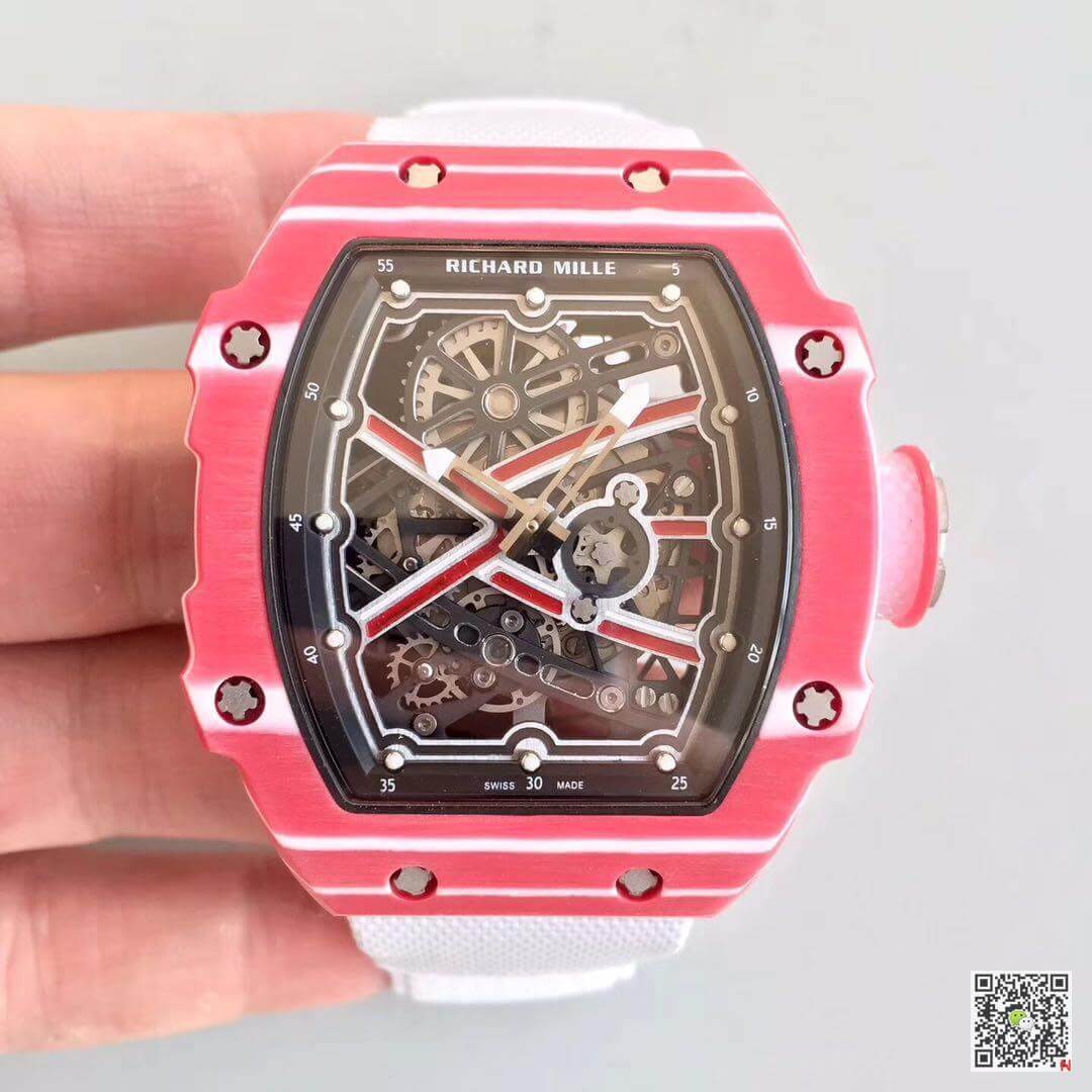 Best Replica Replica Richard Mille RM67-02 KV Factory 1:1 Best Edition Swiss ETA8215 Red Forge Carbon Bezel - Colareps