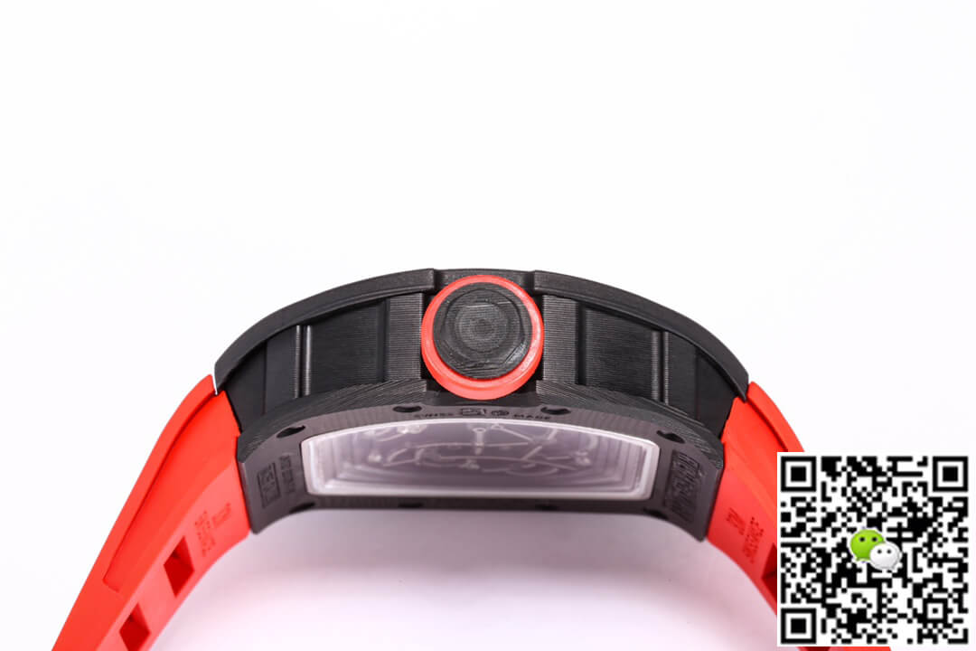 Replica Richard Mille RM055 NTPT 1:1 Best Edition BBR Factory Carbon Fiber Red Strap