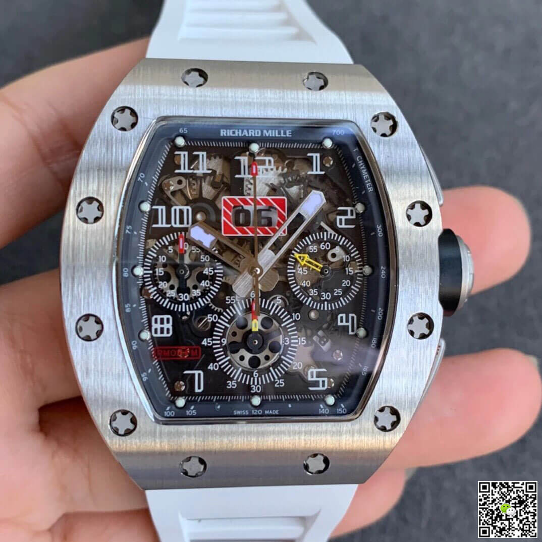 Best Replica Replica Richard Mille RM11 1:1 Best Edition KV Factory Titanium White Strap - Colareps