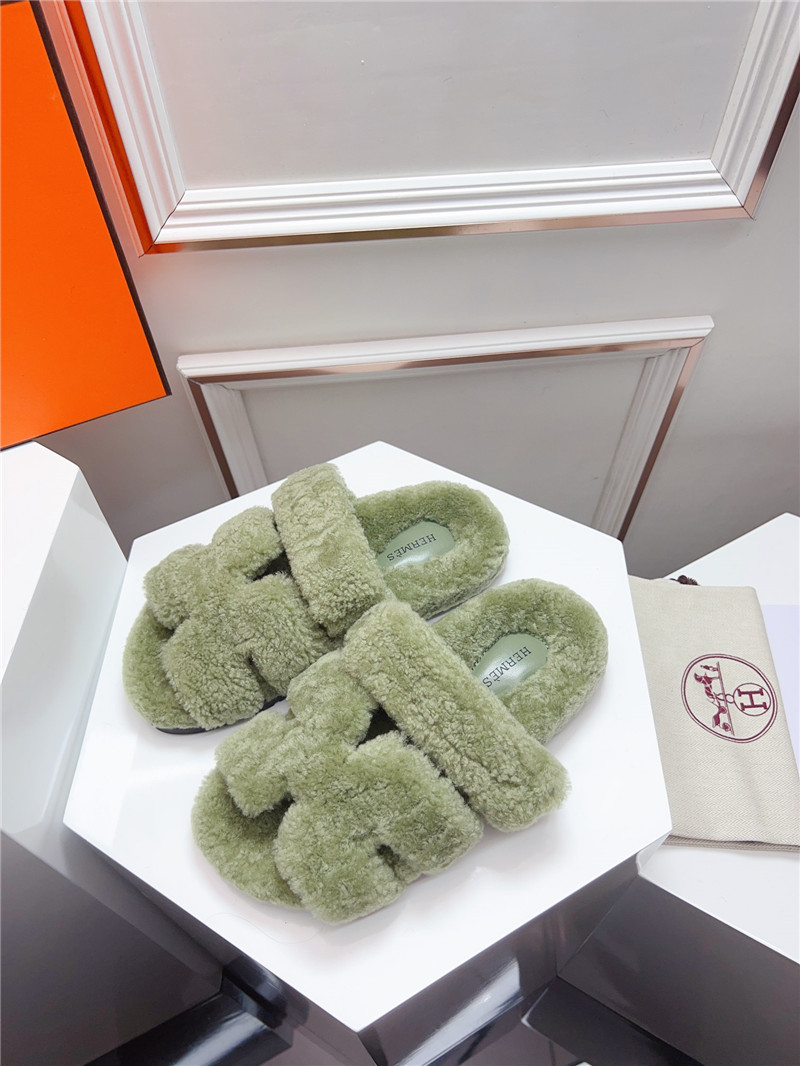 Best Replica Hermès second uncle shoe hair slippers - Colareps
