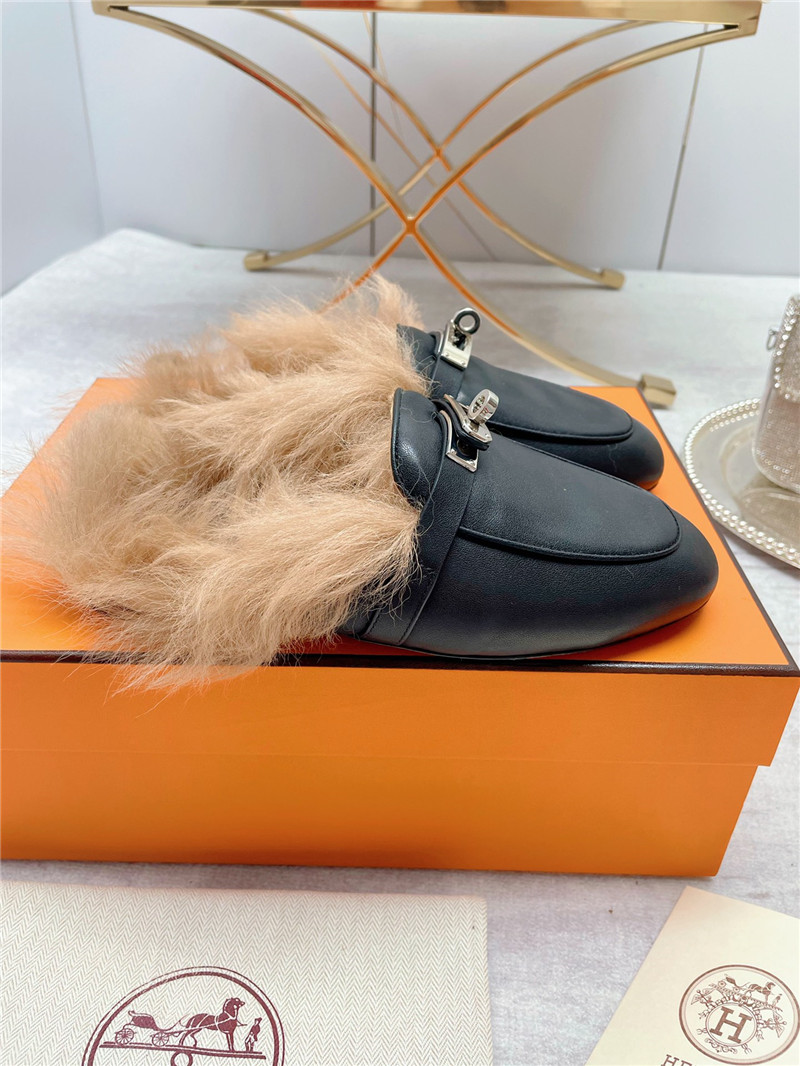 Best Replica hermes classic wool slippers - Colareps