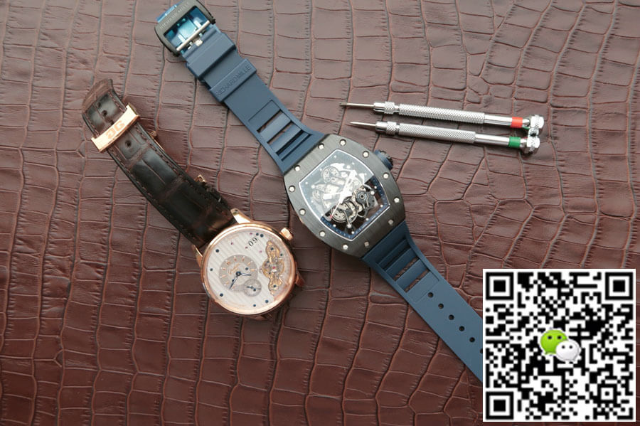 Replica Richard Mille RM055 1:1 Best Edition KV Factory Dark Blue Strap