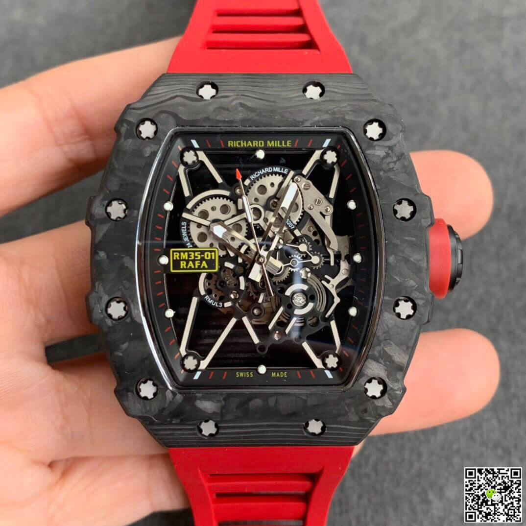 Best Replica Replica Richard Mille RM35-01 1:1 Best Edition KV Factory Red Strap - Colareps