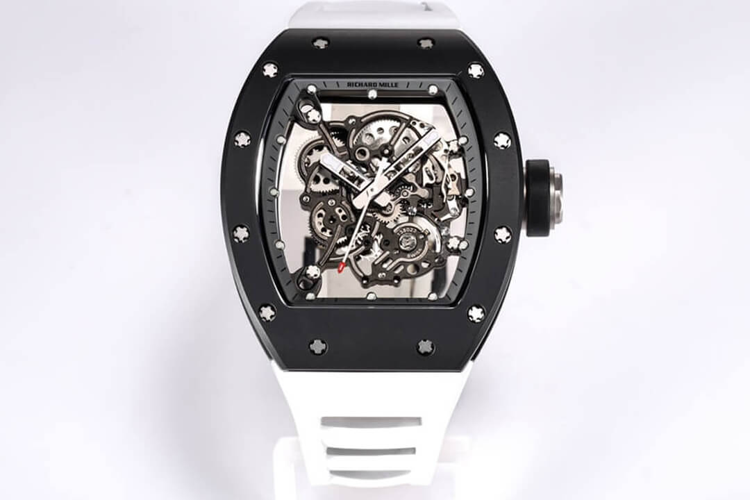 Replica Richard Mille RM-055 1:1 Best Edition BBR Factory Black Ceramic Case