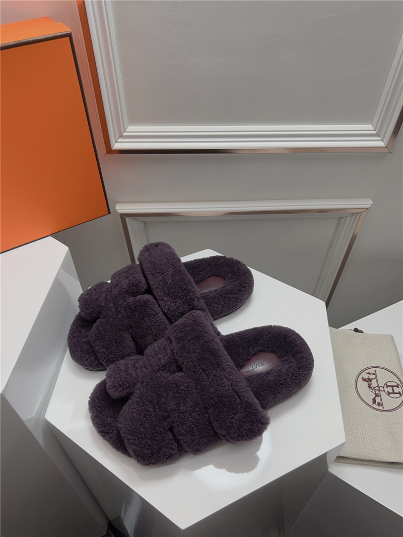 Best Replica Hermès second uncle shoe hair slippers - Colareps