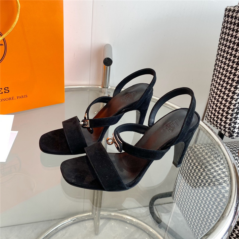 Best Replica Hermès Glamor Kelly buckle high-heeled sandals - Colareps