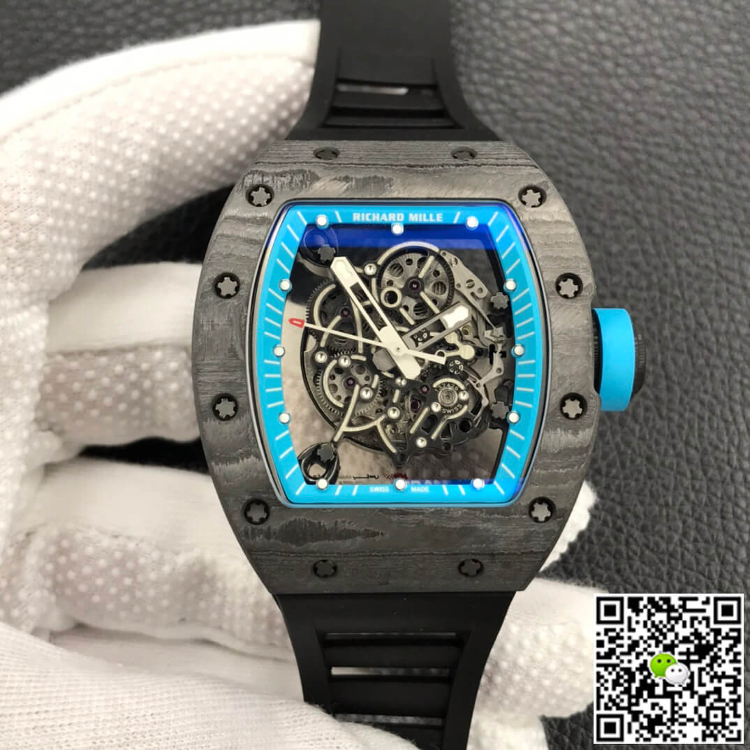 Best Replica Replica Richard Mille RM055 1:1 Best Edition ZF Factory Carbon Fiber Case - Colareps