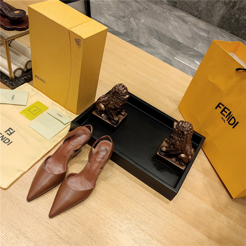 Best Replica Fendi Dupes back strap toe high heels - Colareps