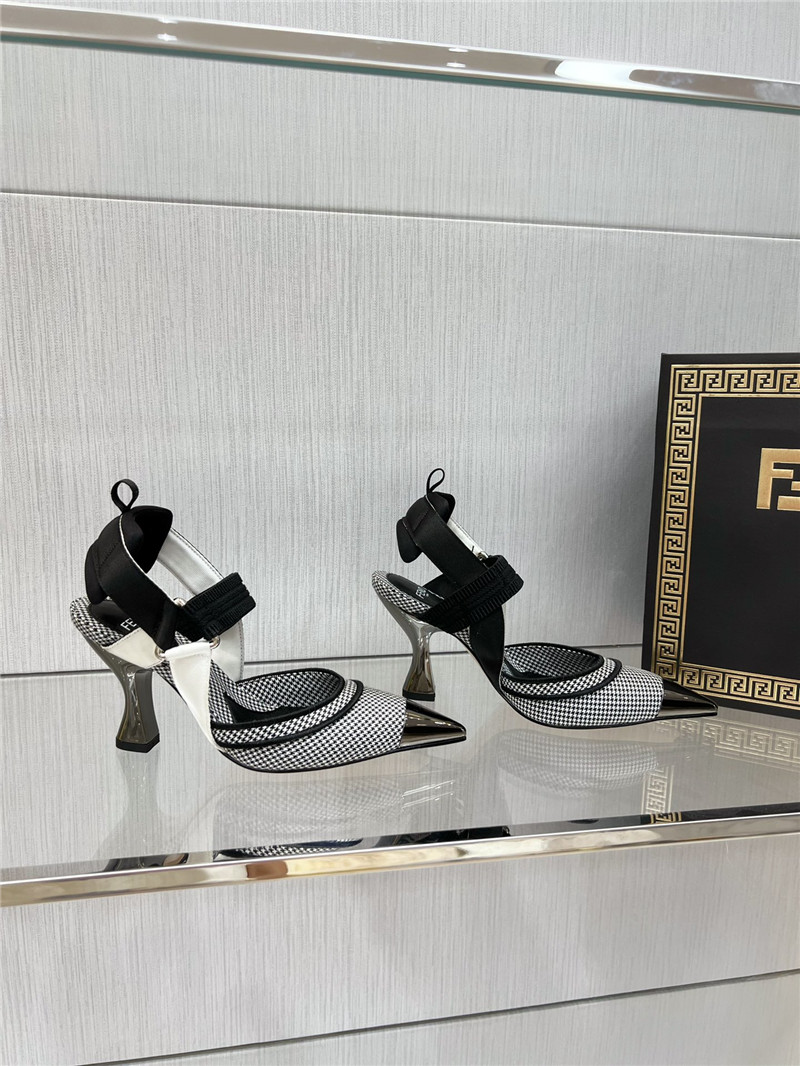 Best Replica fendi classic houndstooth jacquard pumps - Colareps