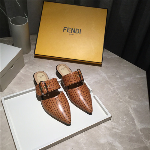 Best Replica fendi pointed toe wrap flat slippers - Colareps