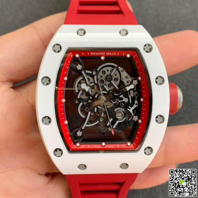 Best Replica Replica Richard Mille RM055 1:1 Best Edition KV Factory V2 Ceramic Skeleton Dial - Colareps