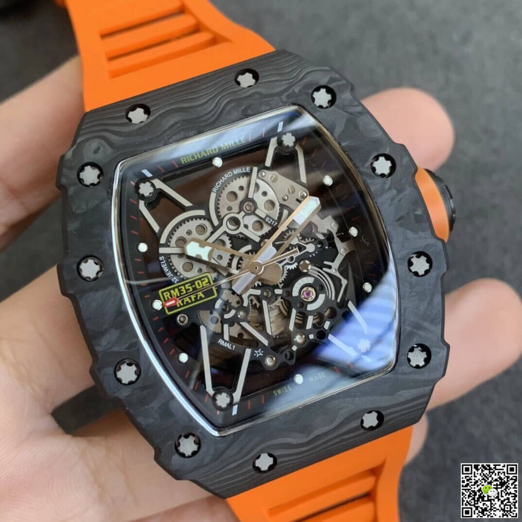 Replica Richard Mille RM35-02 1:1 Best Edition KV Factory V3 Orange Strap