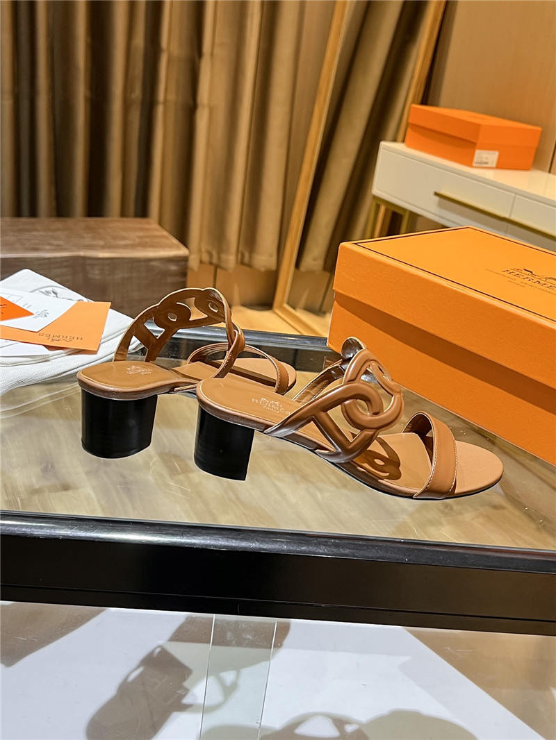 Best Replica Hermes Sandals Dupe chunky heel sandals - Colareps