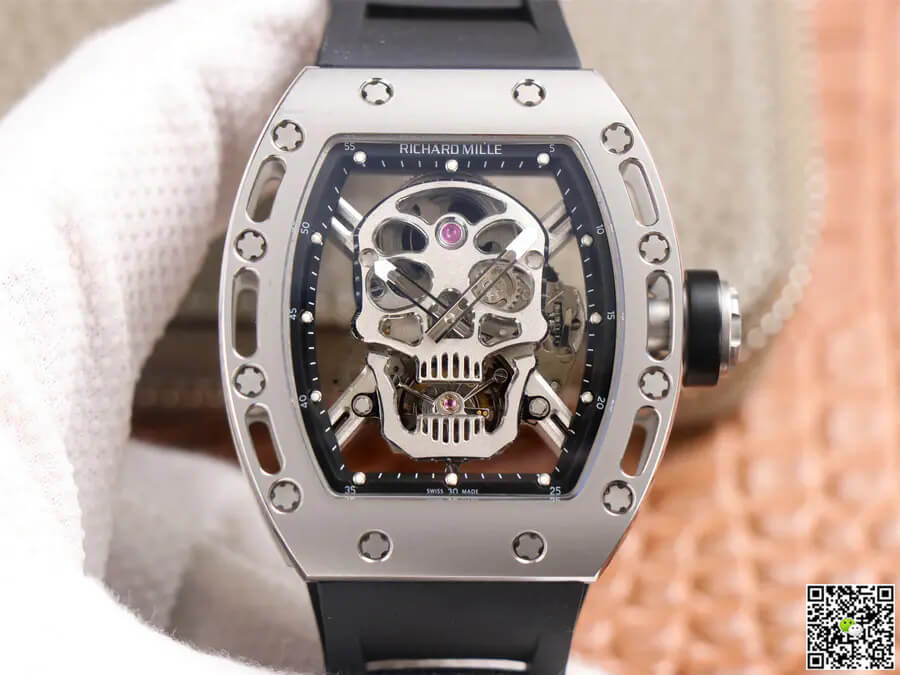 Best Replica Replica Richard Mille RM52-01 Tourbillon 1:1 Best Edition JB Factory Skull Dial - Colareps