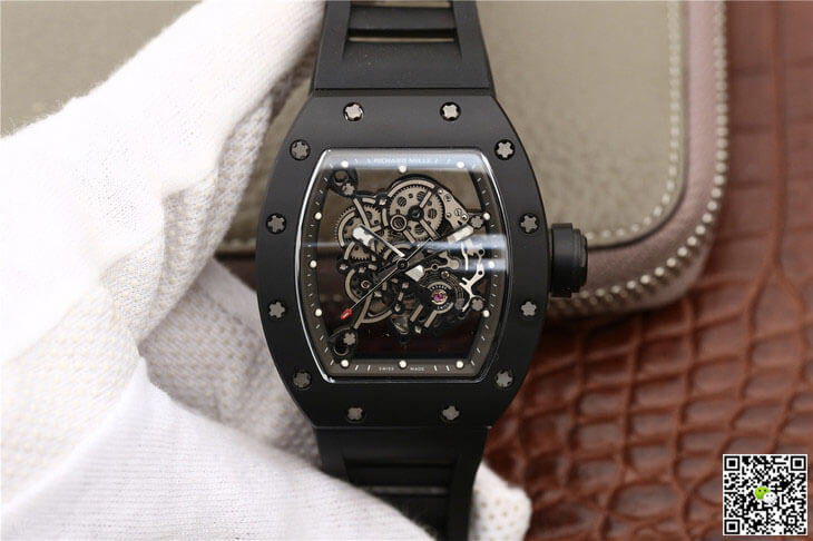Best Replica Replica Richard Mille RM055 1:1 Best Edition KV Factory Black Strap - Colareps