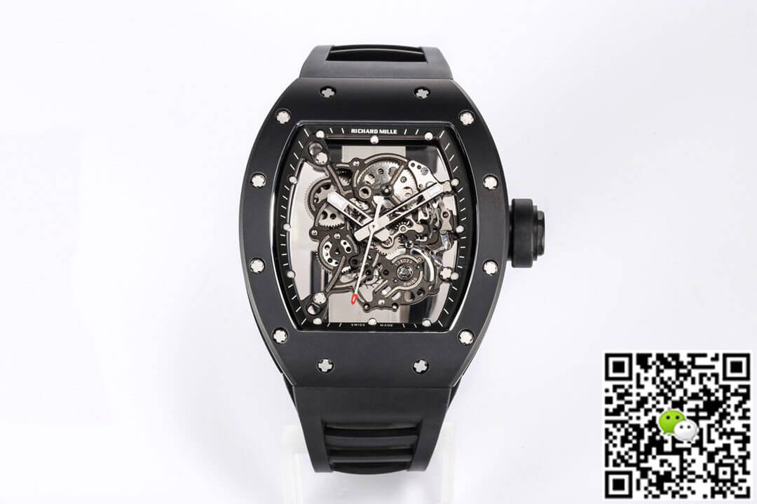 Best Replica Replica Richard Mille RM-055 1:1 Best Edition BBR Factory V2 Black Ceramic Case - Colareps