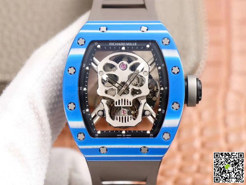 Best Replica Replica Richard Mille RM052-01 1:1 Best Edition JB Factory Blue Ceramic Swiss Tourbillon - Colareps