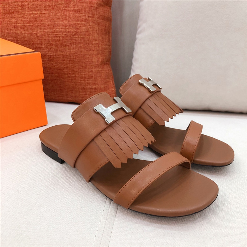 Best Replica hermes H flat slipper sandals - Colareps