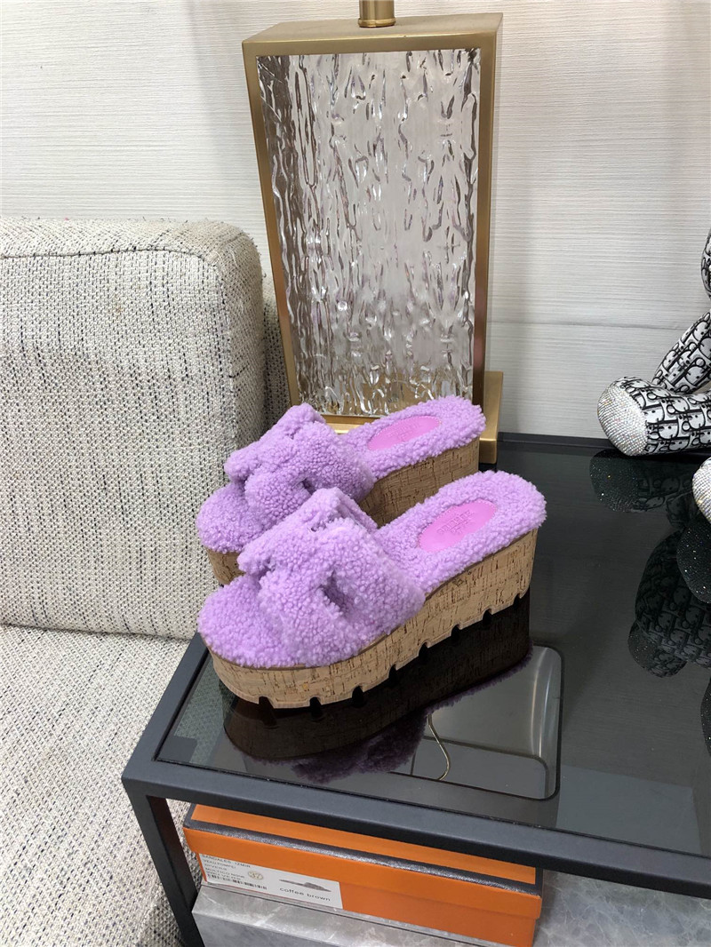 Best Replica Hermès Teddy Fur Slippers - Colareps