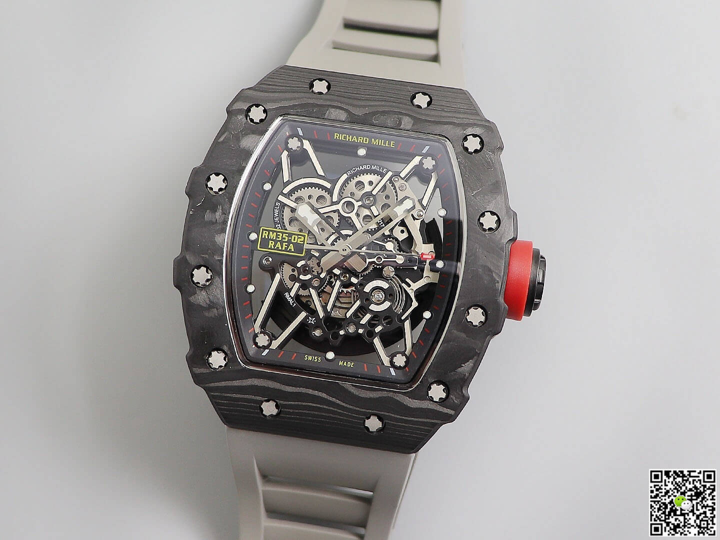 Best Replica Replica Richard Mille RM035 1:1 Best Edition KV Factory V3 Black Carbon Fiber Case - Colareps